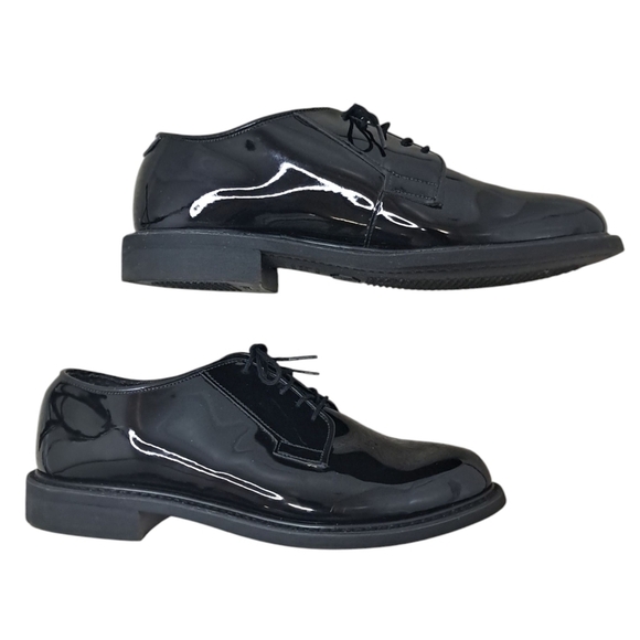 Bates 00941A Black Patent Oxford Dress Shoes Lace Up Round Toe 8.5E Non Marking main image 13